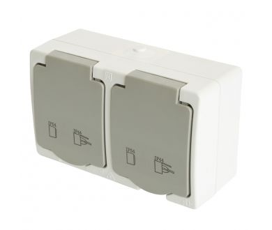 Купить Розетка двухместная с крышкой Stekker PST16-22-54 Велена 49730 Розетка двухместная с крышкой Stekker PST16-22-54 Велена 49730