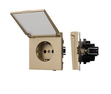 Купить Механизм розетки влагозащищённый SCT-TENDO-MCP-SFPL-GD (230V, 16A) 054600 Механизм розетки влагозащищённый SCT-TENDO-MCP-SFPL-GD (230V, 16A) 054600