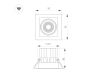 Встраиваемый светильник Arlight MS-VORTEX-BUILT-S90x90-12W Warm3000 (BK-BK, 20 deg, 230V) 058371