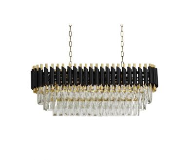 Купить Подвесная люстра Lumina Deco Mazini LDP 6003-800-PR BK+F.GD Подвесная люстра Lumina Deco Mazini LDP 6003-800-PR BK+F.GD