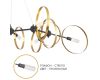Подвесная люстра Crystal Lux ARMONICA SP8 BLACK/BRASS V2