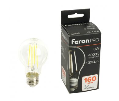 Купить Светодиодная лампа Feron LB-1108 E27 8W 4000K 48893 Светодиодная лампа Feron LB-1108 E27 8W 4000K 48893
