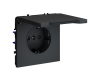 Розетка с защитными шторками и крышкой Voltum S70 VLS040307 (графит)