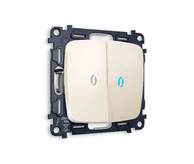 Купить Комплект механизма 2-кл выключателя с подсветкой Ambrella Volt Omega MO304020 Комплект механизма 2-кл выключателя с подсветкой Ambrella Volt Omega MO304020
