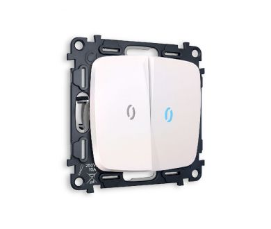 Купить Комплект механизма 2-кл проходного выключателя с подсветкой Ambrella Volt Omega MO204040 Комплект механизма 2-кл проходного выключателя с подсветкой Ambrella Volt Omega MO204040