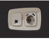 Лицевая панель для компьютерной/телефонной розетки RJ-45/RJ-11 Ambrella Volt Omega OP3720