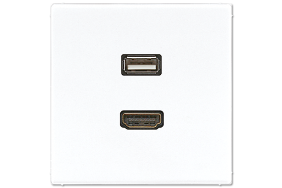 Розетка HDMI/USB Jung MALS1163WW