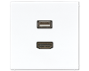 Розетка HDMI/USB Jung MALS1163WW