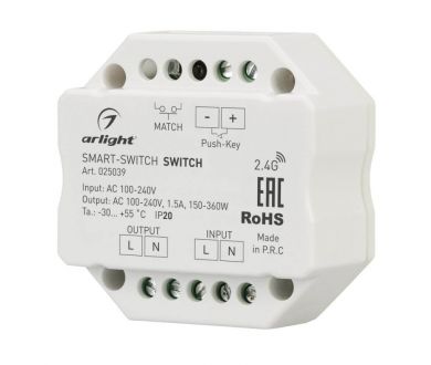 Купить Выключатель Arlight SMART-SWITCH-DIM 025039 Выключатель Arlight SMART-SWITCH-DIM 025039