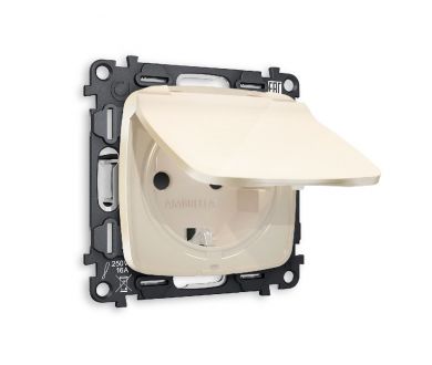 Купить Комплект механизма розетки с/з со шторками и крышкой Ambrella Volt Omega MO308010 Комплект механизма розетки с/з со шторками и крышкой Ambrella Volt Omega MO308010