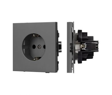 Купить Механизм электрической розетки Arlight SCT-TENDO-MEU1-SFPL-GR (230V, 16A) 054640 Механизм электрической розетки Arlight SCT-TENDO-MEU1-SFPL-GR (230V, 16A) 054640