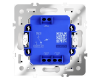 Проходной переключатель одноклавишный с подсветкой Voltum S70 VLS010402 (белый матовый)